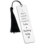 Stainless Steel Bookmarks for Book Lovers with Tassels for Birthdays and Christmas - Spicy Reading Presents for Female Friends and Book Clubs