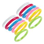 STOBOK women's bracelets plastic bangle bracelets fashion bracelets Resin Wristbands Rings children's bracelets Candy Color bangle bracelets for women Party Favors 12 Pcs