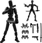 Ketsicart Action Figures Titan 13, 3D Printed Multi-Joint Movable Robot, T13 Lucky Action Figure, Dummy Robot Action 13, Desk Decoration Creative Robots, Nova 13 Mechanical Doll (Black)