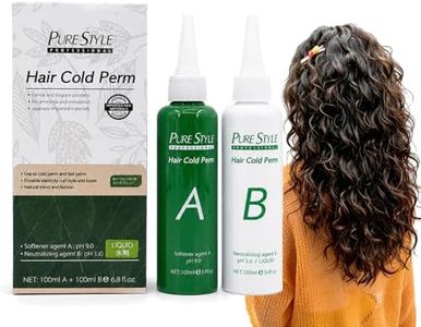 PureStyle Professional Hair Cold Perm Kit, No Heat Damage Free Cold Wave Perm for Long Lasting Salon Quality Curls, Home & Salon Use Hair Perm Liquid