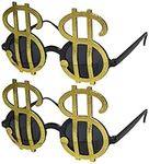Gold Dollar Sign Sunglasses - Pack 