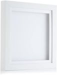 Boldon Framing 3D Shadow Deep Box Photo Frame for Medal, Flower & Crafts Display. Cube Picture Frames. Size A4, White