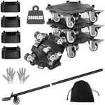 LOYAL TIGER 3000LBS Heavy Duty Furniture Dolly & Movers Set (7 Inch, Black)