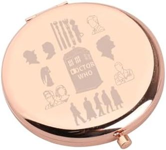 WSNANG Who Inspired TV Show Makeup Mirror Dr Who Gifts Doctor Fans Gifts for Women Girls Pocket Compact Mirror (who Mirror-rg)