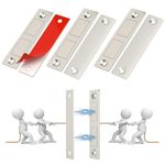 Cabinet Door Magnets Jiayi 4 Pack Magnetic Door Catches Ultra Thin Cupboard Magnets Dual Magnets Catch Latches Cabinet Magnets for Furniture Closet Cupboard Door Closing Magnetic Latch Door Closure