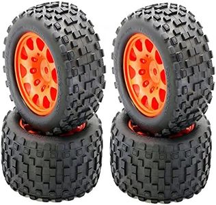 Powerhobby Scorpion XL Belted Tires/Viper Wheels Orange (4) Compatible with : Traxxas X-Maxx 24mm HEX