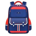 StarAndDaisy Kids Back Pack For Boys & Girls, Ultralight & Stylish Waterproof School/Travel/Picnic Bags for Children Wide Shoulder Strap, Multiple Pockets, Waist Belt (Blue, Red)