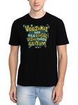 Crazy Punch Vaazhkai nah Sila Adigal Vizha Dhaan Seiyum Men's Black Half Sleeve Tamil Movie Round Neck T-Shirt (Black, XX-Large)