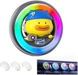 Car Air Freshener Vent Clips with Voice-Activated Rhythm LED Light Car Aromatherapy Diffuser Decoration Accessories (Black)