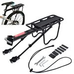 HTTMT- Bicycle Carrier Rear Rack Fender Luggage Rack Seat Quick Release Metal Pannier [P/N: ET-BIKE-RACK001-BK]