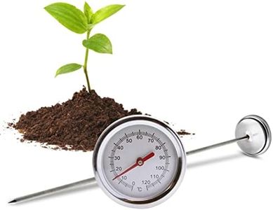Garden Soil Thermometer - Composting Thermometer with Stainless Steel Probe 50CM - Outside Thermometer for Gardening Accessories Easy to
