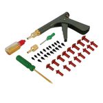 JFG RACING Universal Tubeless Tyre Repair Kit,Tire Puncture Repair with 16 Mushroom Plugs for Tyre Punctures and Flats on Cars,Motorcycles,Trucks,Tractors,ATV,SUV