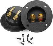 VooGenzek 2 Pieces Black DIY Home 2-Way Speaker Box Terminal Binding Post, Terminal Cover Post Round Spring Cup Connectors Subwoofer Connector