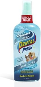 Dental Fresh Oral Spray for Dogs and Cats, Eliminates Bad Breath and Protects Their Teeth & Gums, 4 Fl Oz.