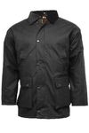 Mens Premium British Unpadded Wax Rain Jacket/Coat by Game Black