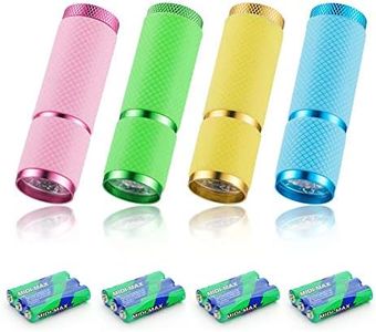 JTENG 4 Pcs Mini Lampe de Poche, Lampe Torche Led, Lampe de Poche Enfant avec Poignée Fluorescente pour Camping Lecture Promenade Randonnée Travail Comprend 12 Piles