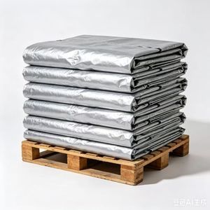 Tarp 40x60 Feet 12 Mil Heavy Duty Waterproof Tarp,10 Pack Bulk Full Pallet, Large Multipurpose Cover with Brass Grommets and Reinforced Edges, UV Resistant Thick Poly Tarps for Outdoor Silver/Black