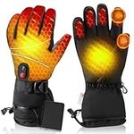 Heated Gloves for Men Women, Electric Hand Warmers Heating Gloves with Touch Screen,6000mAH Rechargeable Battery,3 Levels,Waterproof Winter Thermal Gloves for Motorcycle Skiing Cycling Fishing Outdoor