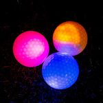 THIODOON Glow in the Dark Golf Balls Light up Led Golf balls Night Golf Gift Sets for Men Kids Women 3 Pack (Blue& Yellow& Pink)