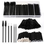 Yokilly 300PCS Disposable Mascara Wands Lip Wands Set,100Pcs Eyelash Brush/100Pcs Lip Brush/100PCS Micro Brushes,Makeup Tool Kit with Organizer Box