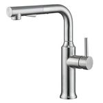 CREA Kitchen Tap with Pull Out Sprayer, Kitchen Mixer Tap with Dual Function Sprayer, 360° Swivel Single Handle Kitchen Sink Tap, Sink Mixer Tap with Magnetic Docking, Stainless Steel