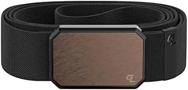 Groove Life Groove Belt Bronze/Black - Men's Stretch Nylon Belt with Magnetic Aluminum Buckle, Lifetime Coverage - X-Large (41-50")