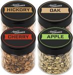 Smoking Wood Chips Cocktail Smoker (Variety 4-Pack) - Apple, Hickory, Oak, Cherry - Whiskey Smoker Chips - Perfect for Enhancing Drinks Bourbon Old Fashioned Infusion Set