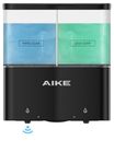 AIKE Double Automatic Soap and Shower Dispenser Wall Mount 2 Chambers Dispenser IPX7 Waterproof 2 x 17 fl oz. Black…