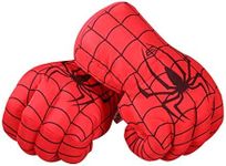 UrMsun Superhero Hands Gloves Kids Cosplay Costumes Fists,Big Soft Plush Hero Fists,Cosplay Halloween, Roleplay Gift for Birthday, Christmas for Boys Kids Children (Red)