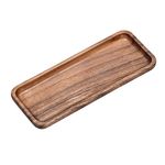 MYUANXI 32x12.5cm Acacia wooden tray Handmade Solid wood rectangle small tray for tea or coffee bathroom key Serving Tray for Display Fruit Snacks Appetizer Sushi Food Decor Platter