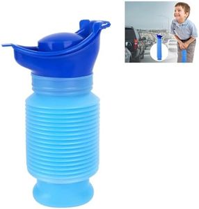 1 Pcs Shrinkable Emergency Urinal,Male Female Portable Outdoor Mobile Toilete,Portable Shrinkable Urinal Reusable Emergency Urinal for Camping Car Travel Traffic Jam and Queuing(750 ML,Blue)