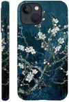 TnXee Case Compatible with iPhone 13,Almond Blossoms Artwork Phone Case for iPhone 13,Cases for Girls and Boys,Fall Prevention Hybrid 2-Layer Hard Shell Phone Case