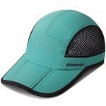 GADIEMKENSD Folding Running Men Hat Long Brim Golf Hats Quick Dry Baseball Caps Unstructured Breathable Light Cooling Cap Adjustable Trucker Hat for Outdoor Sport Hiking Workout Gym Tennis Turquoise