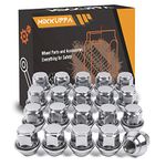 MIKKUPPA M12x1.5 Alloy Wheel Nuts - 19mm Hex Replacement for Ford, fiesta, Kuga, Alloy Wheels (20Pcs, Chrome)