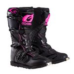 O'Neal 0325-708 Womens New Logo Rider Boot (Black/Pink, Size 8)