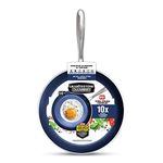 Granitestone Blue Non Stick Frying Pan, 14” Frying Pan Nonstick with Mineral & Diamond Coating, Family Sized Egg Pan, Long Lasting Nonstick, Stay Cool Handle, Dishwasher & Oven Safe, 100% Toxin Free