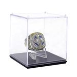 Championship Ring Display Case Box Holder Storage 1 Slot Hole Single for Football/Baseball/Basketball/Hockey/High School/Class/Graduate/College/Team/Father's Souvenir Sports Championship Ring