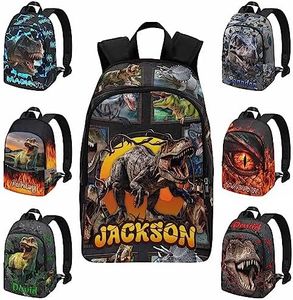 M YESCUSTOM Personalized Backpacks for Boys Custom Dinosaur School Bookbag with Name Elementary Toddler Boys Backpack Multi Children Casual Travel Daypack Bag for Teenager School Camping