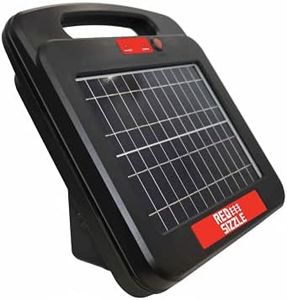 Solar Electric Fence Charger | Red Sizzle 3S | Solar Powered Electric Fence Energizer for Livestock or Keep Out Predators | 0.55 Joule | Powers Up to 3 Miles