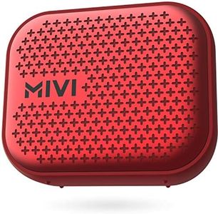 Mivi Roam 2 Bluetooth 5W Portable Speaker,24 Hours Playtime,Powerful Bass, Wireless Stereo Speaker with Studio Quality Sound,Waterproof, Bluetooth 5.0 and in-Built Mic with Voice Assistance-Red