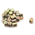 binifiMux 20-Pack M8 x 15mm Barrel Nuts for Furniture Beds Crib Chairs, Zinc Plated