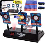 Masstimo Electric Scoring Auto Reset Shooting Digital Target for Nerf Guns, Blaster Elite Mega Rival Series with 40 Pcs Refill Darts and 2 Hand Wrist Bands