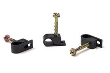 AG Cables Coax Coaxial Screw Clips Single Black RG59/RG6-100 pcs