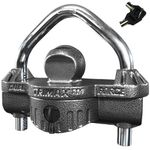 TRIMAX UMAX50D Deluxe Universal Dual Purpose Trailer Coupler Lock with Integrated U-Lock