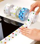 VROKLA Waterproof Tape for Kitchen Sink Oil Proof Caulk Kitchen Sink Tape Waterproof for Corner Caulk Self Adhesive Sealing Tape Gap Sealer for Platform Bathroom 3.2m*3.8cm (Multi Print)