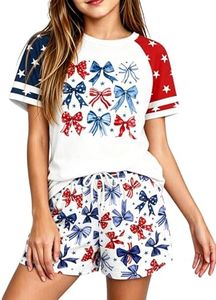 WOSHN Kids 4th of July Outfit for Girls Boys American Flag Patriotic Outfits 250th Anniversary USA Shirt and Shorts(White1,130)
