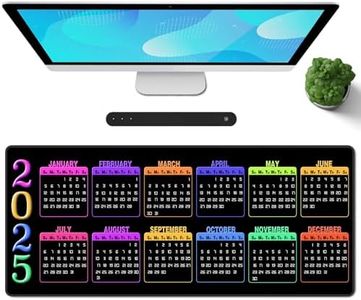 Galdas Gaming Mouse Pad XXL XL Large Mouse Pad Long Extended Big Mousepad Non-Slip Rubber Keyboard Mouse Pad with Stitched Edges for Laptop Home Office (31.5x11.8x0.08 Inch) … (2025 Calendar)