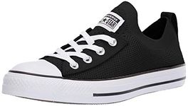 Converse Women's Chuck Taylor All Star Shoreline Knit Slip on Sneaker, Black/White/Black, 8.5