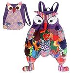 kilofly Colorful Owl Drawstring Bac