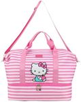 Bioworld Hello Kitty Character 17” Pink & White Striped Duffle Bag